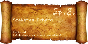 Szekeres Erhard névjegykártya